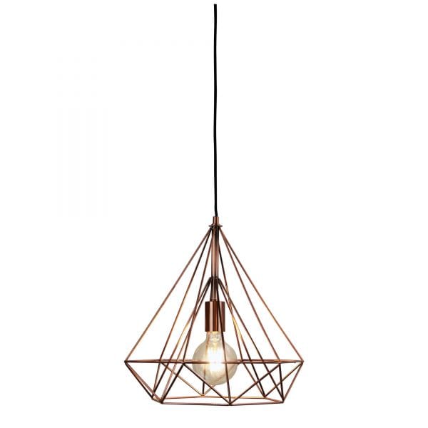 Oriel Lighting Lamp LENOX Antique Copper Geometric Urban Style Pendant