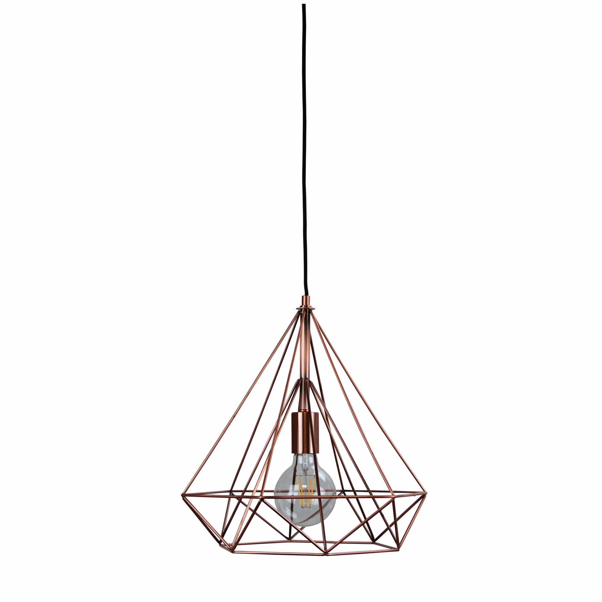 Oriel Lighting Lamp LENOX Antique Copper Geometric Urban Style Pendant