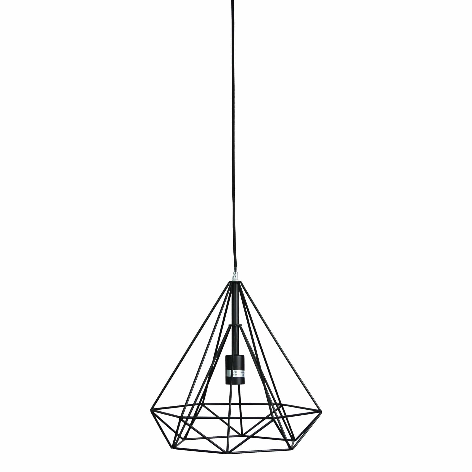 Oriel Lighting Lamp LENOX Black Geometric Urban Style Pendant