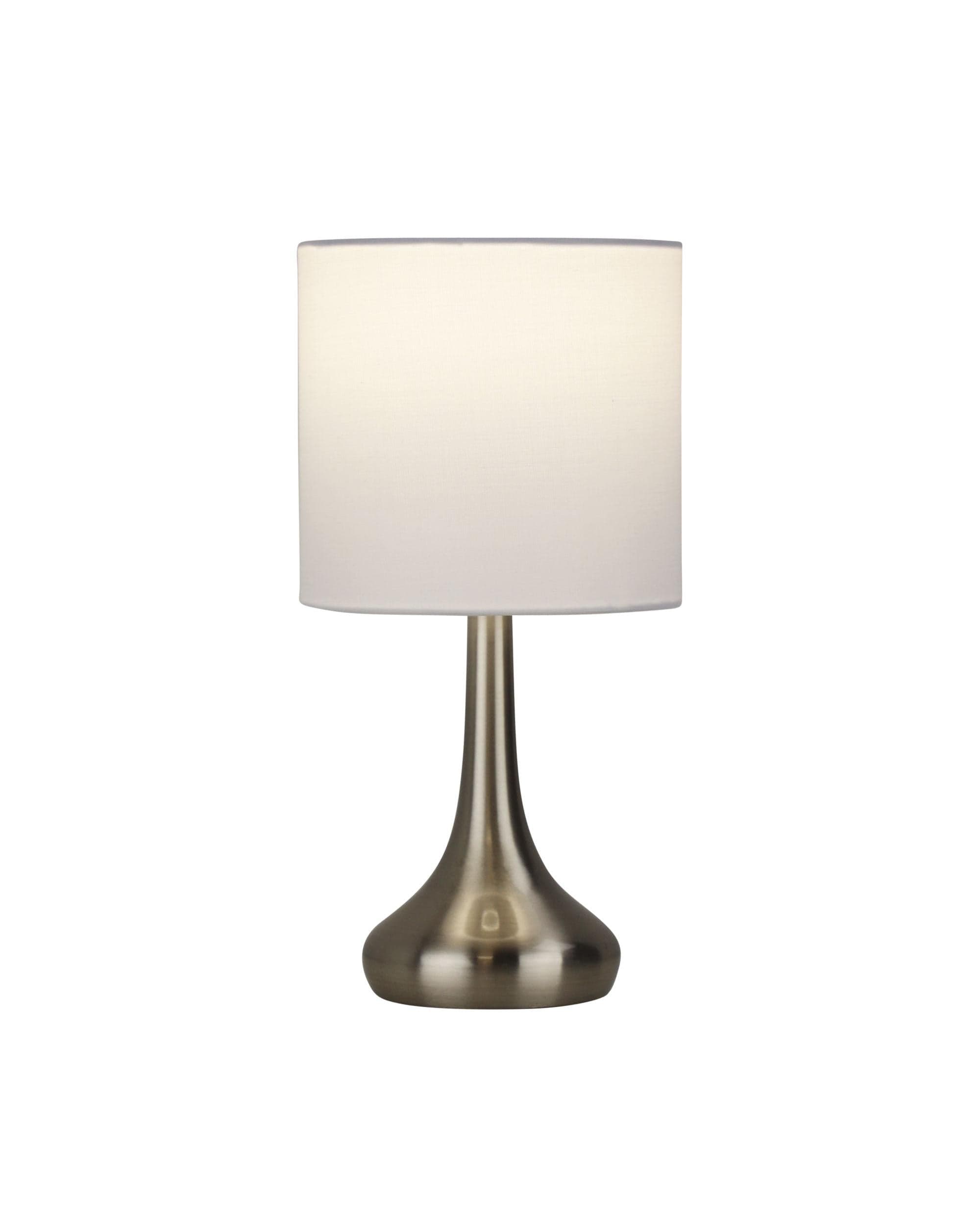 Oriel Lighting Lamp LOLA ON / OFF Touch Lamp Brushed Chrome Finish