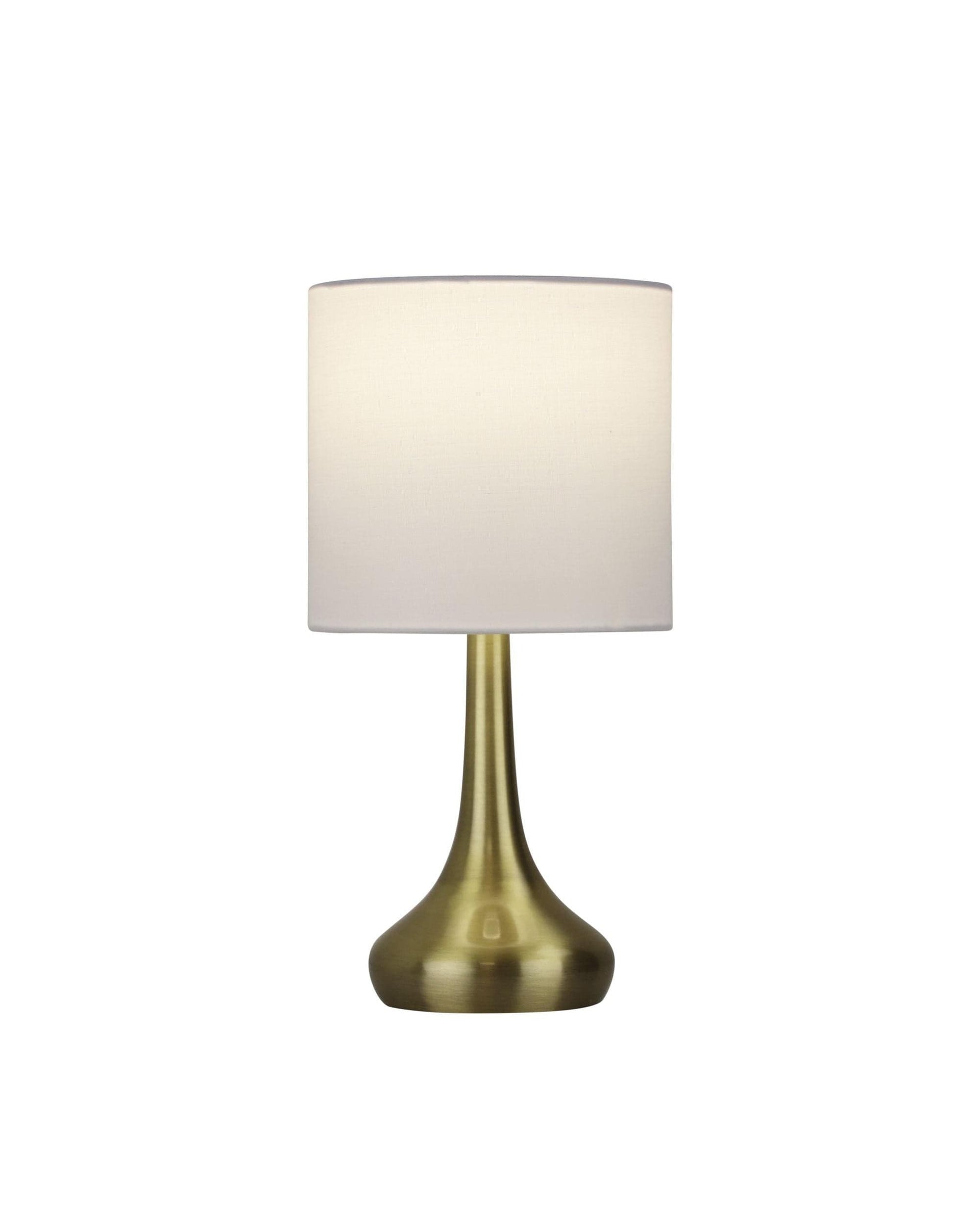 Oriel Lighting Lamp LOLA ON / OFF Touch Lamp in Antique Brass Finish