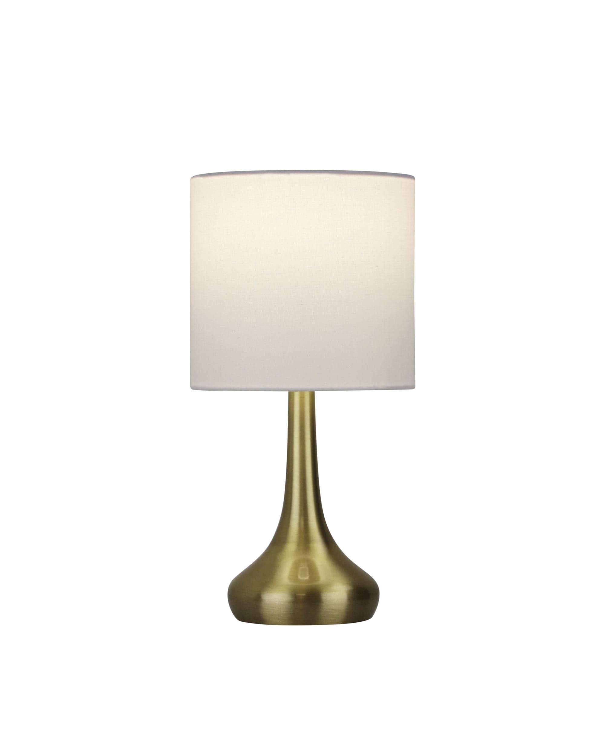 Oriel Lighting Lamp LOLA ON / OFF Touch Lamp in Antique Brass Finish