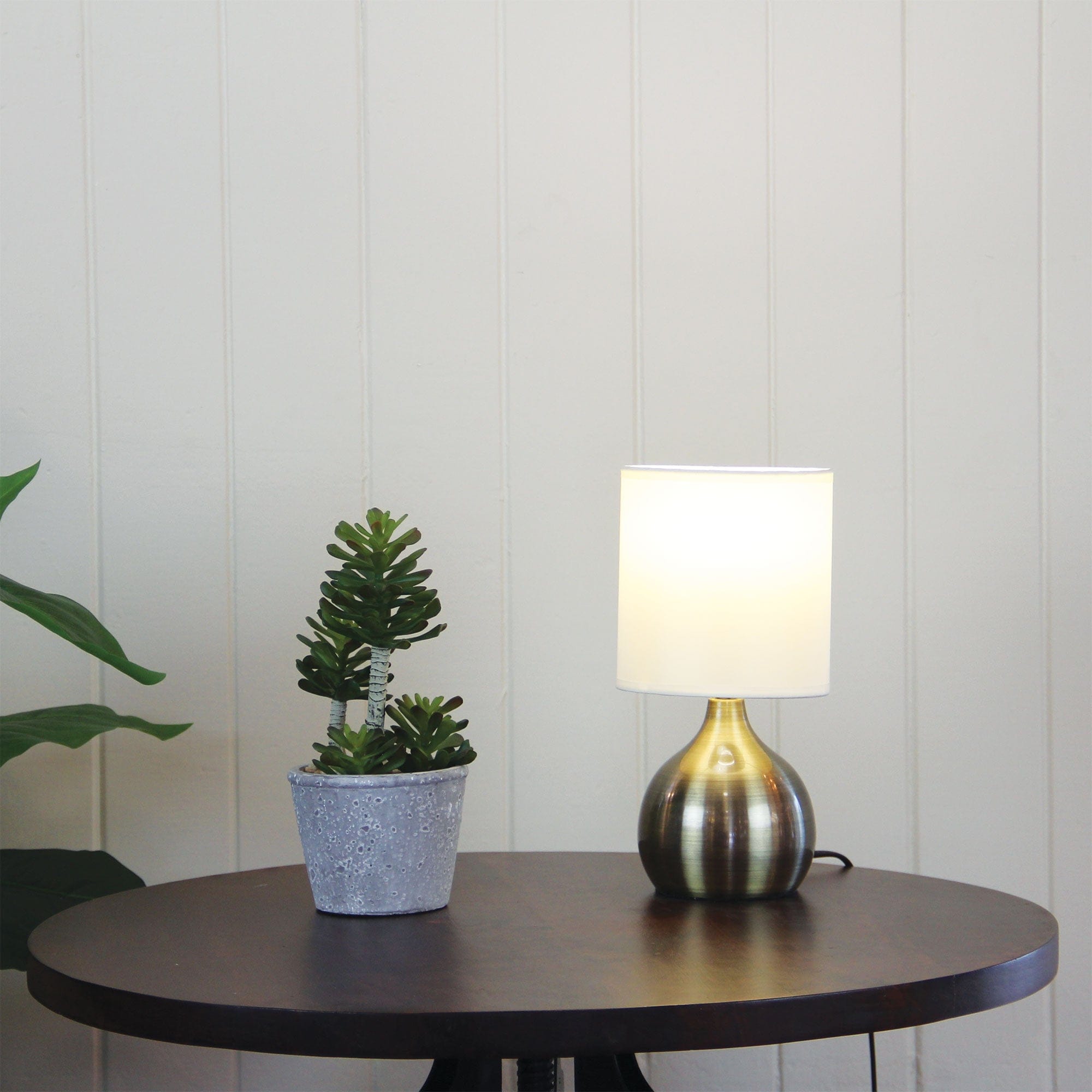 Oriel Lighting Lamp LOTTI ON / OFF Touch Lamp in Antique Brass Finish