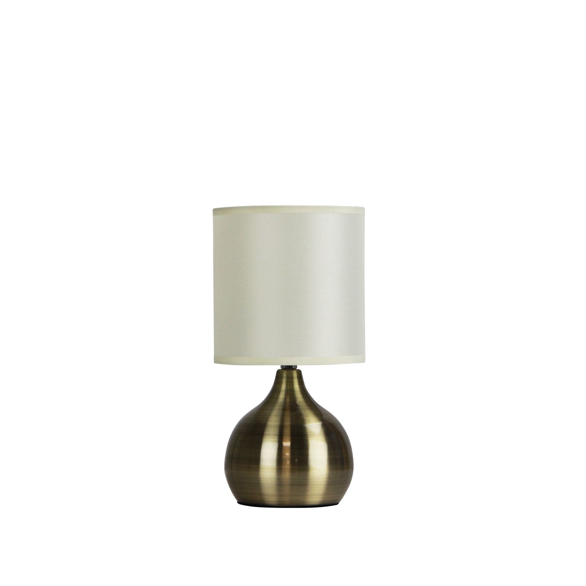 Oriel Lighting Lamp LOTTI ON / OFF Touch Lamp in Antique Brass Finish