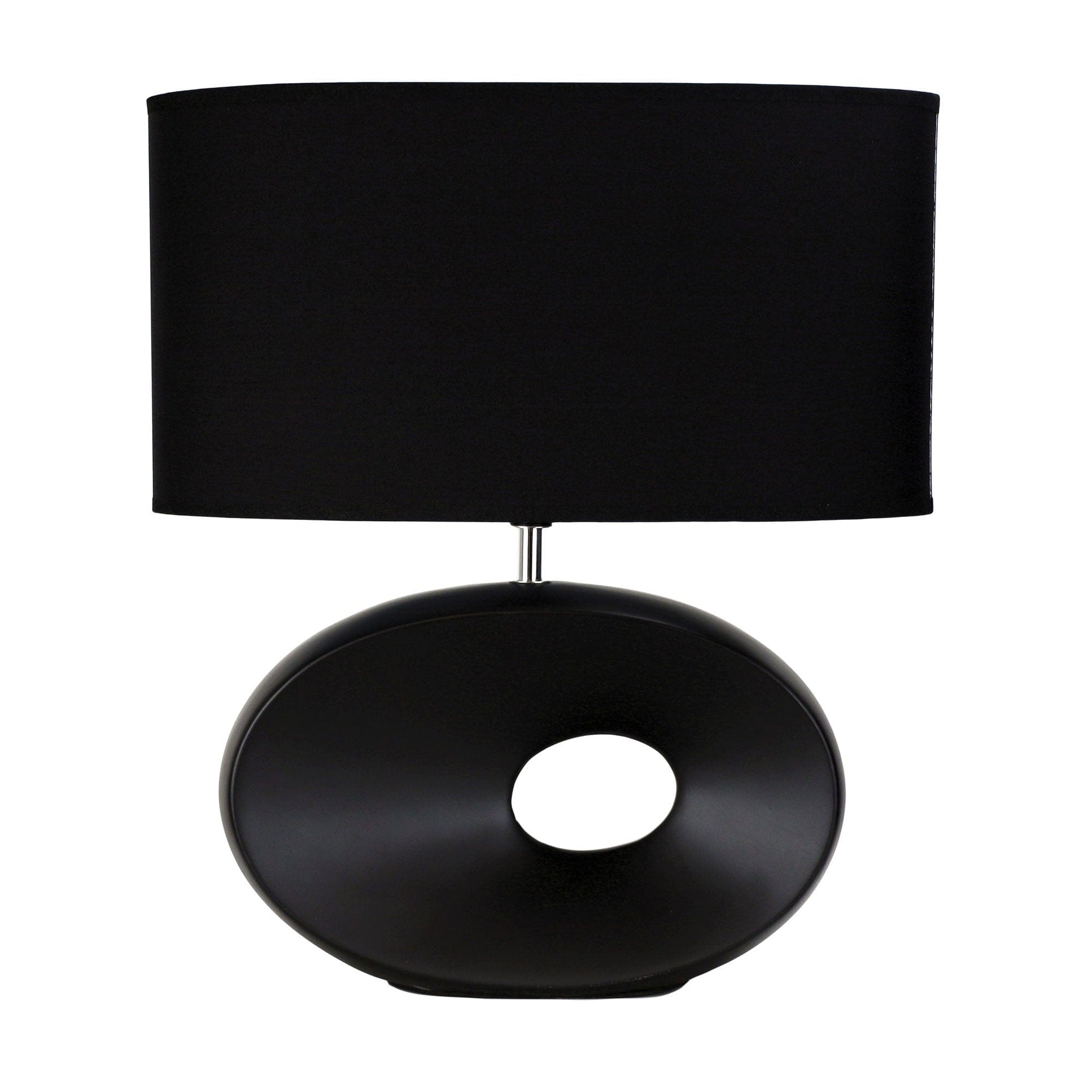 Oriel Lighting Lamp LOUISE Ceramic Table Lamp with Shade Black