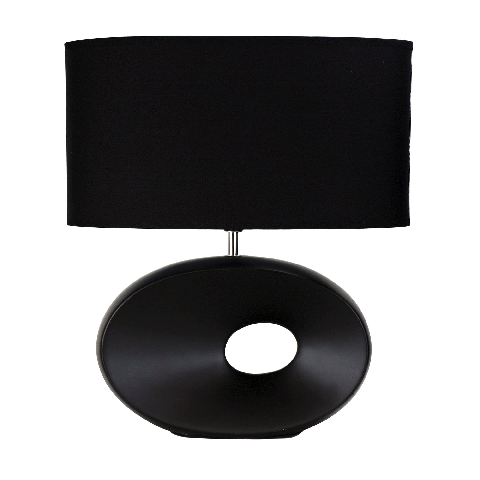 Oriel Lighting Lamp LOUISE Ceramic Table Lamp with Shade Black