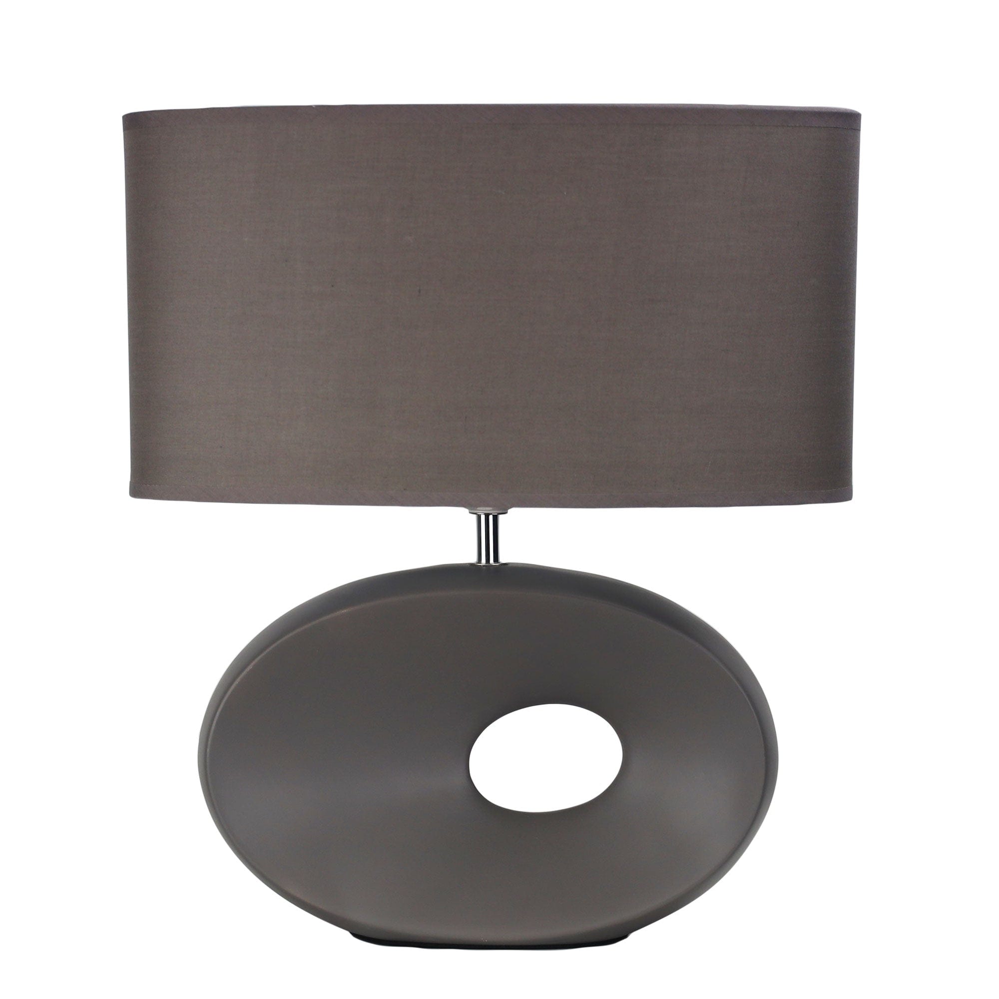 Oriel Lighting Lamp LOUISE Ceramic Table Lamp with Shade Grey