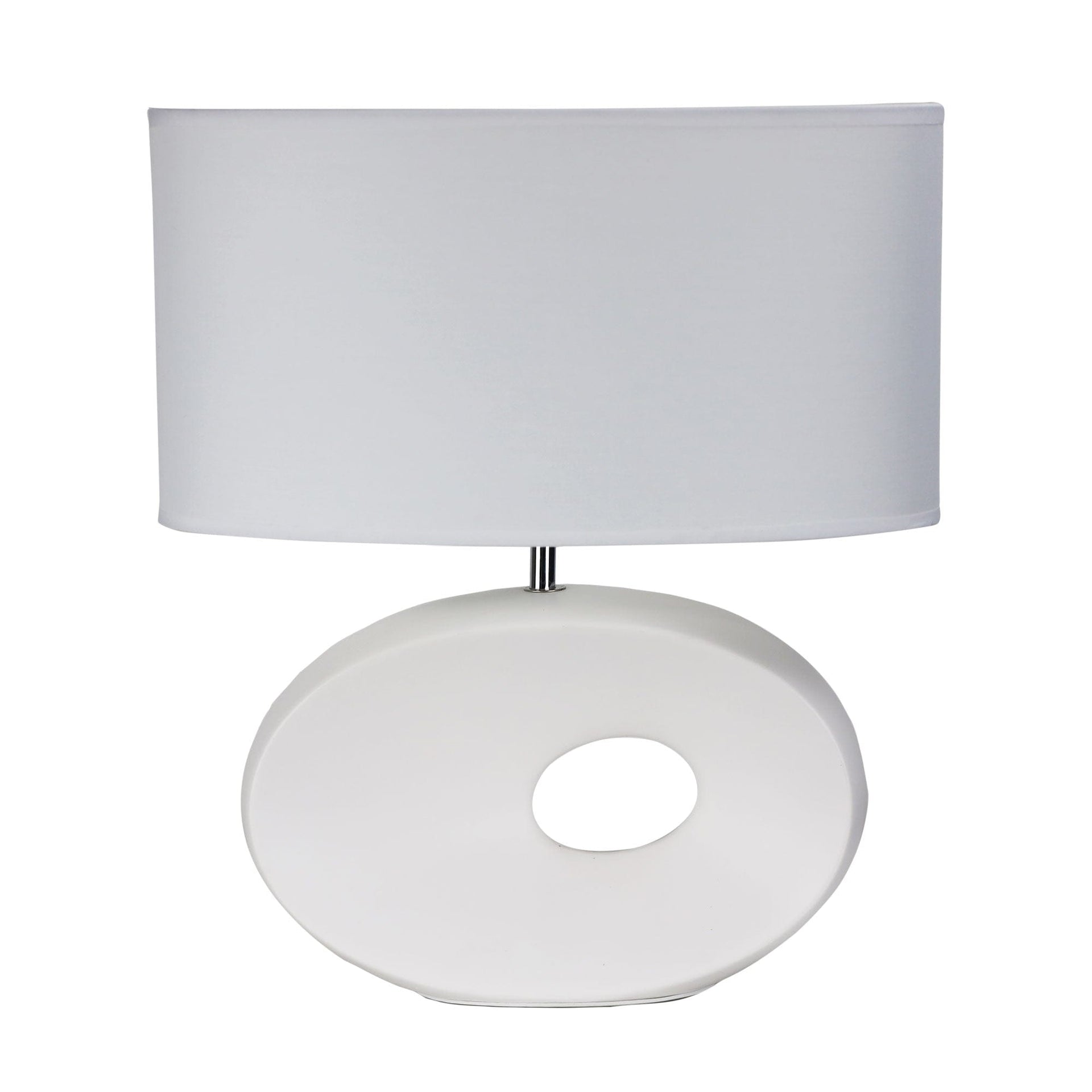 Oriel Lighting Lamp LOUISE Ceramic Table Lamp with Shade White