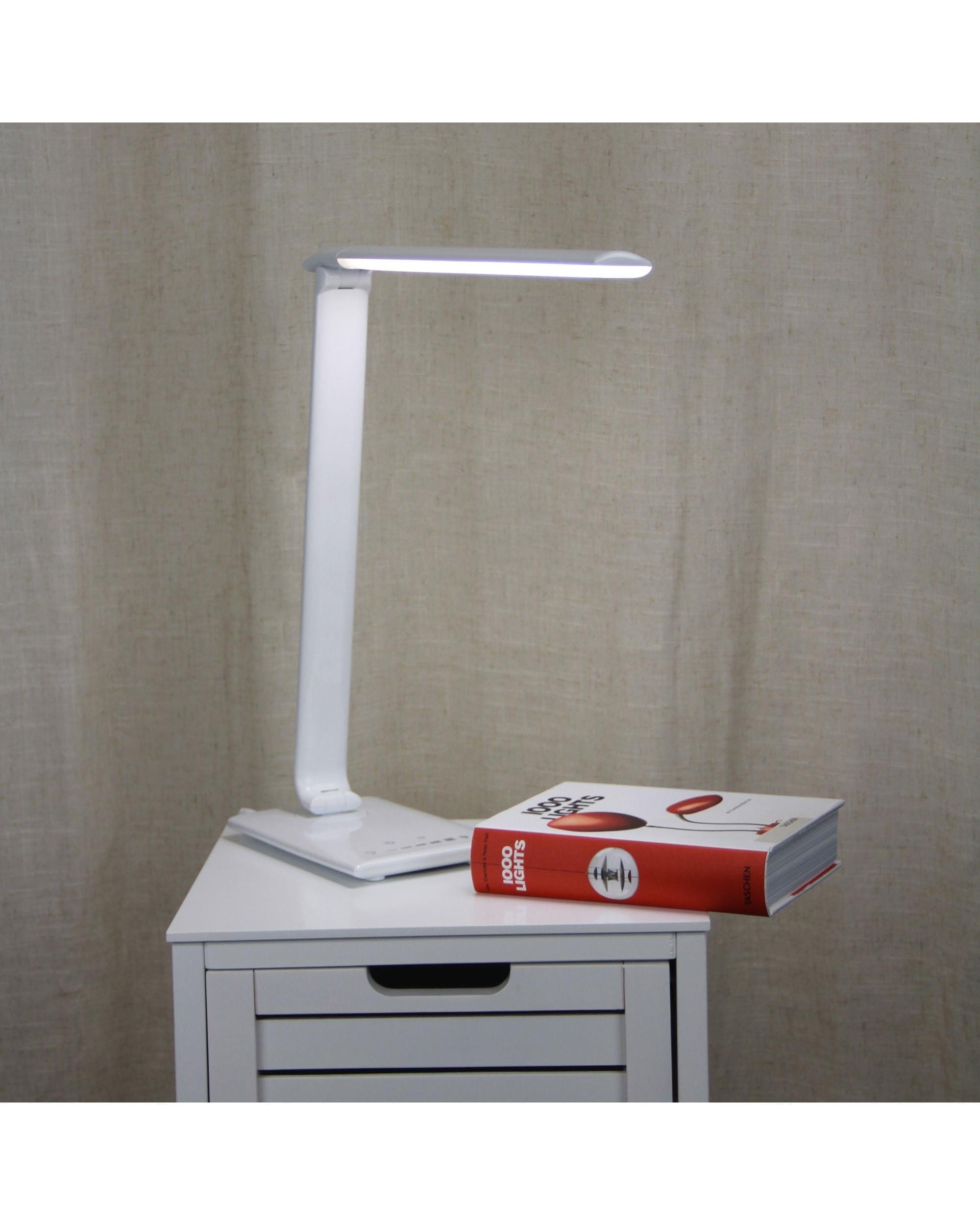 Oriel Lighting Lamp LUKE Touch Dimming LED Lamp with USB Port