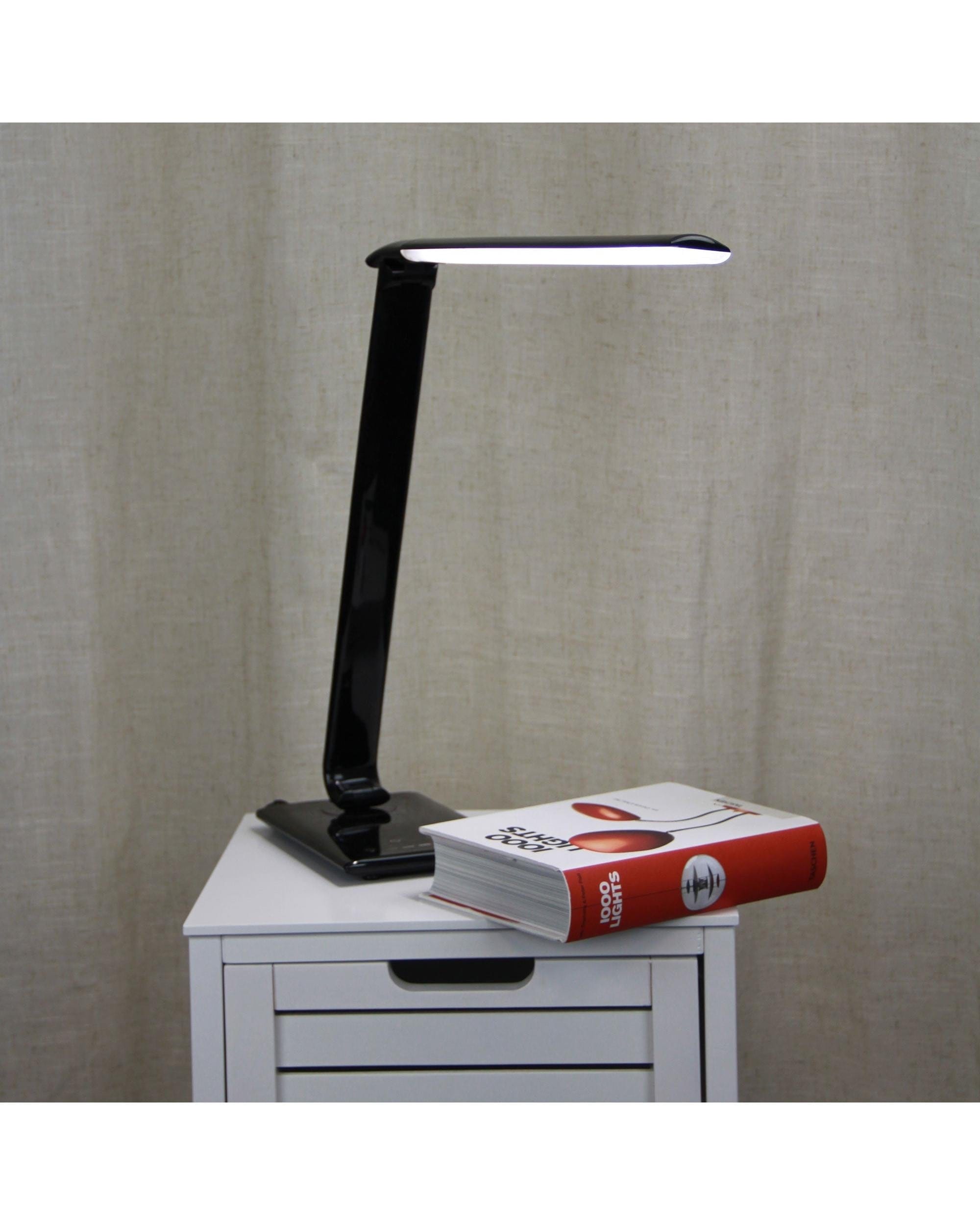 Oriel Lighting Lamp LUKE Touch Dimming LED Lamp with USB Port