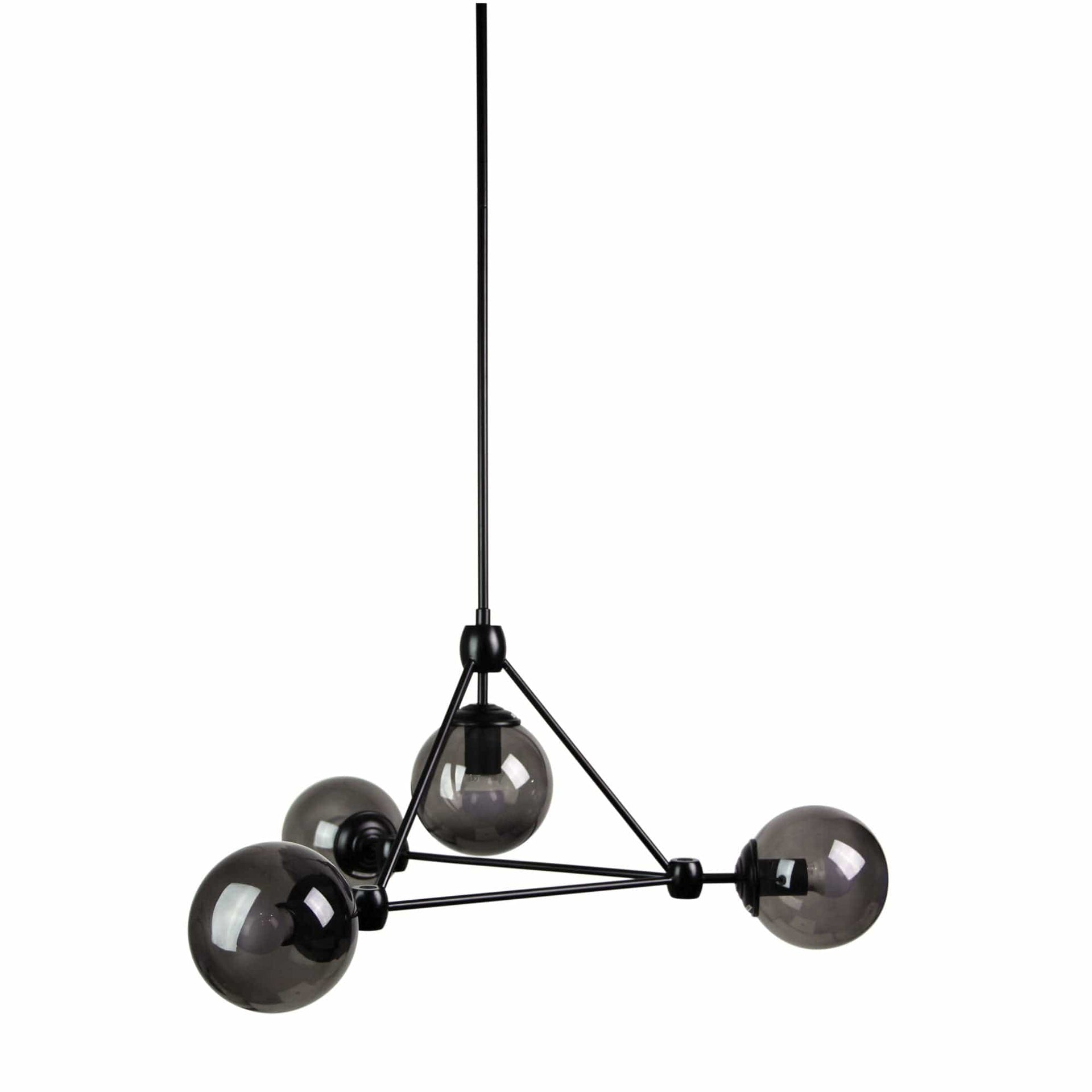 Oriel Lighting Lamp LUNAR 4 80cm Satellite Inspired Pendant Smoked Glass