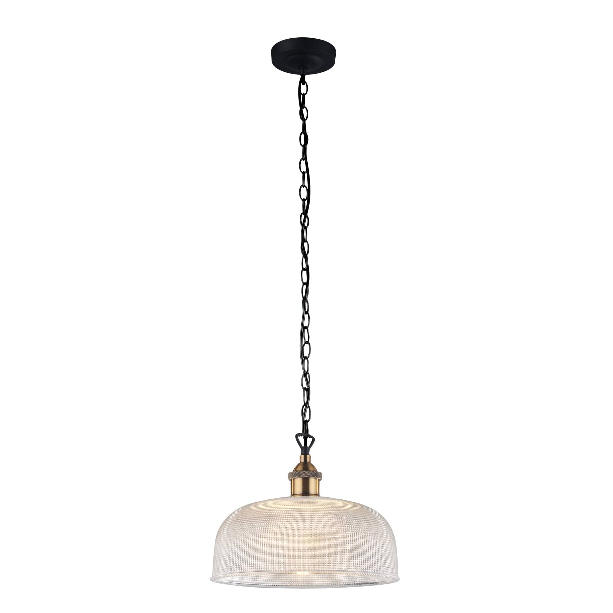 Oriel Lighting Lamp MAISON 27 Retro Halophane Clear Glass Pendant