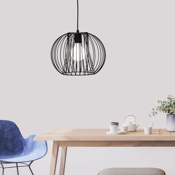 Oriel Lighting Lamp MALO.35 Black Wire Pendant
