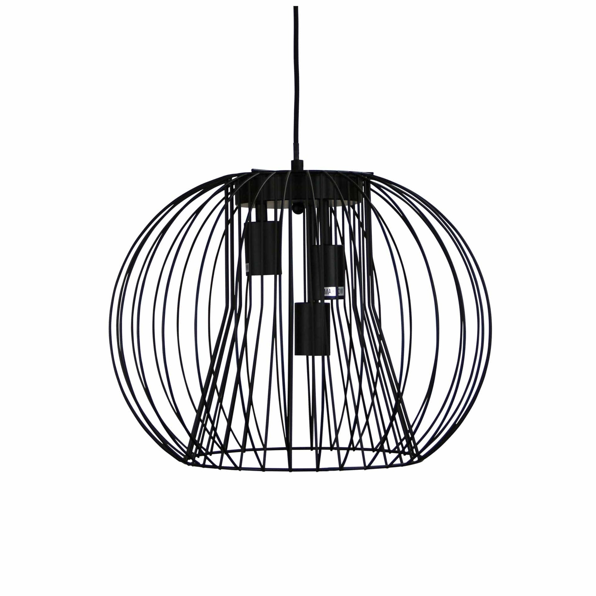 Oriel Lighting Lamp MALO.45 Black Wire 3 Light Pendant