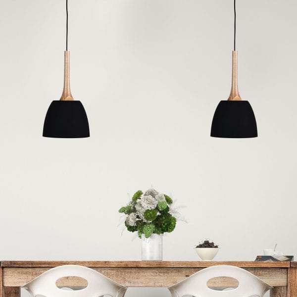 Oriel Lighting Lamp MALT.22 Urban Retro Industrial Style Pendant Black