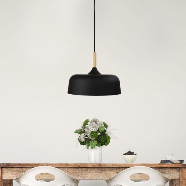 Oriel Lighting Lamp MALT.32 Urban Retro Industrial Style Pendant Black
