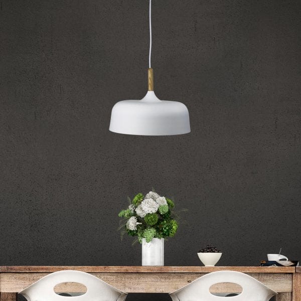 Oriel Lighting Lamp MALT.32 Urban Retro Industrial Style Pendant White