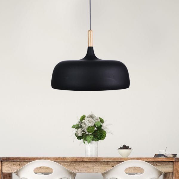 Oriel Lighting Lamp MALT.48 Urban Retro Industrial Style Pendant Black