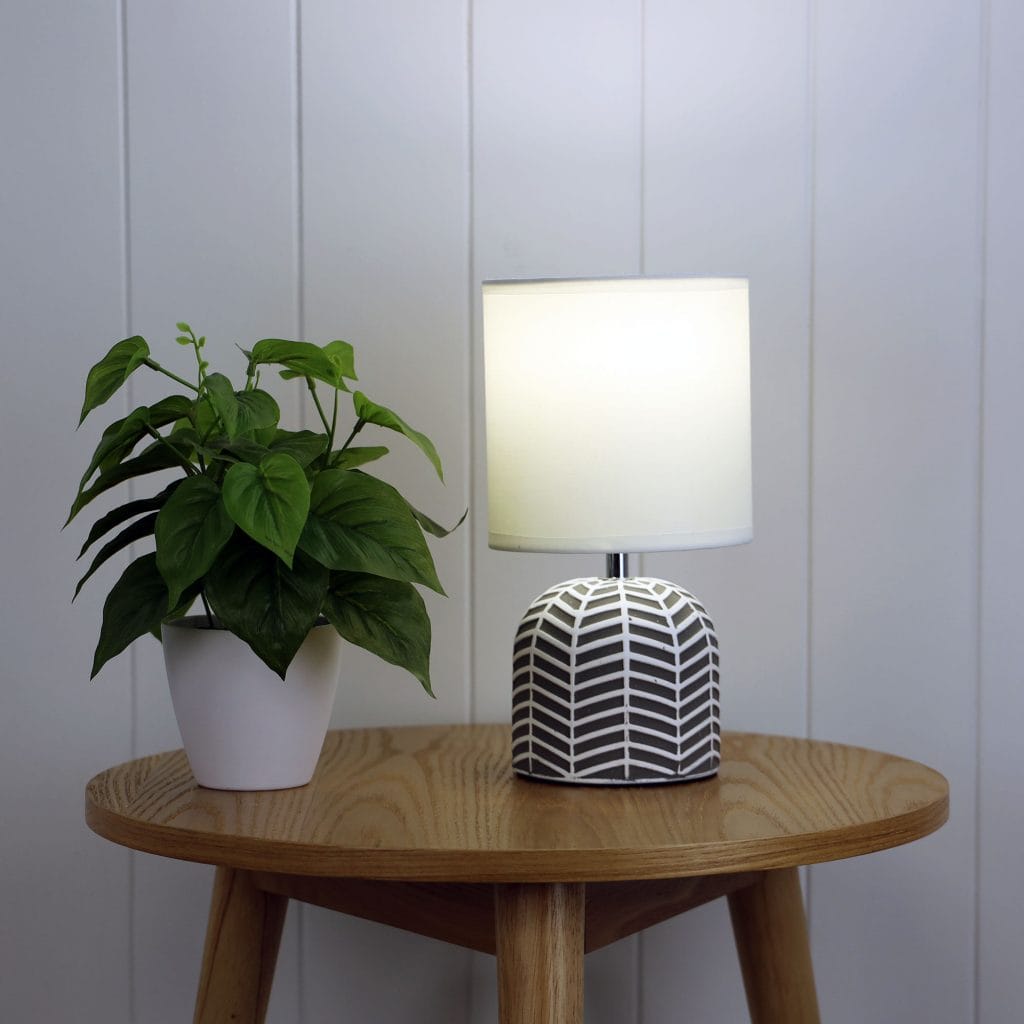 Oriel Lighting Lamp MANDY Grey Ceramic Table Lamp
