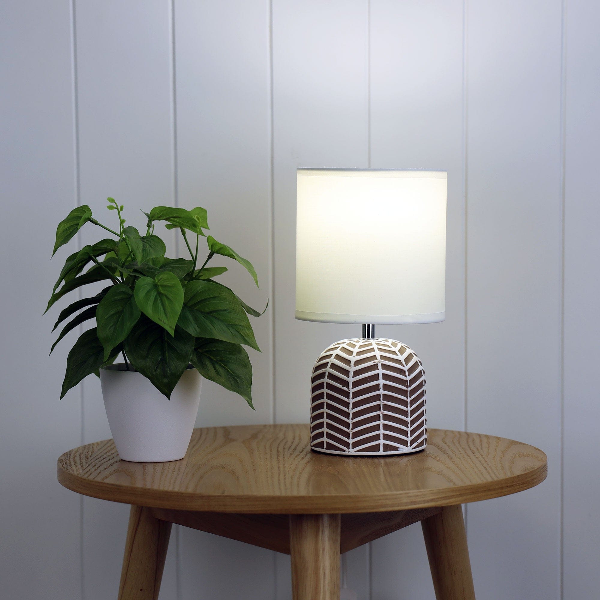Oriel Lighting Lamp MANDY Taupe Ceramic Table Lamp