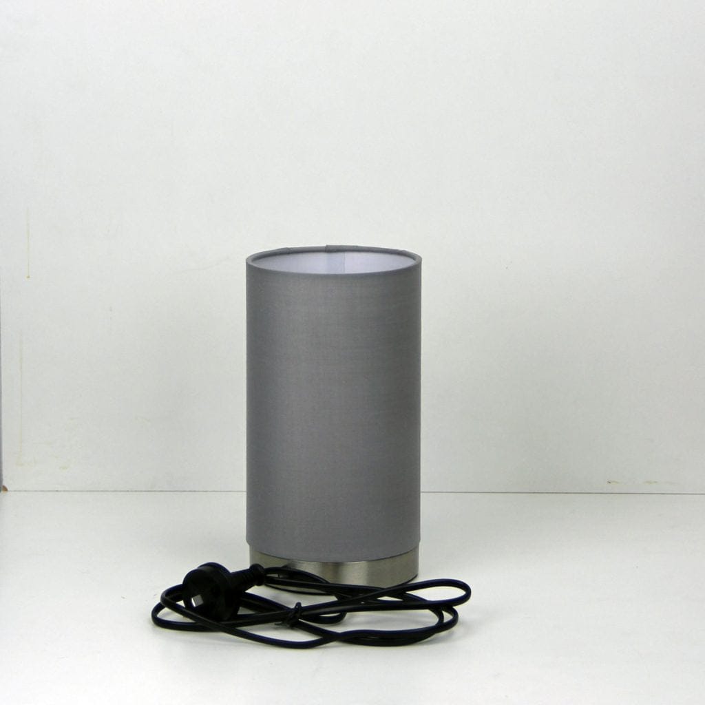 Oriel Lighting Lamp Mantel ON-OFF Touch Lamp Grey Shade