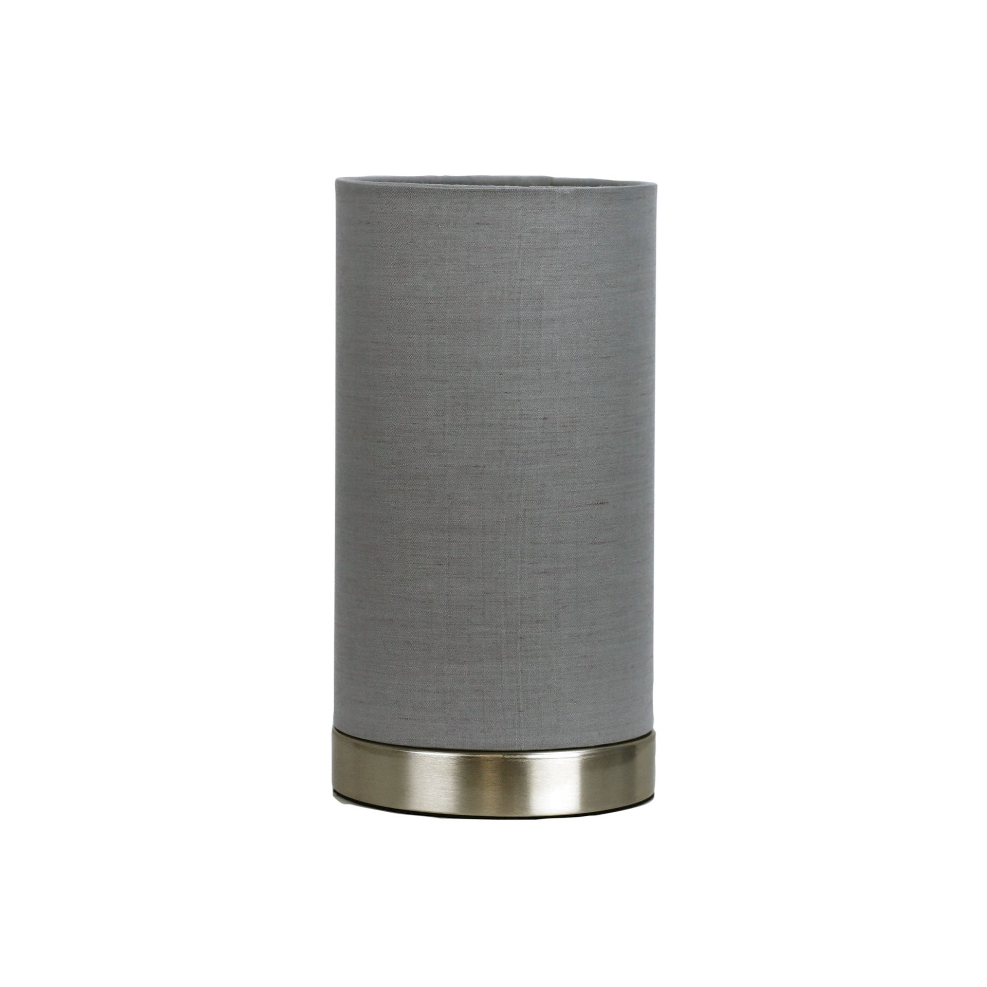 Oriel Lighting Lamp Mantel ON-OFF Touch Lamp Grey Shade