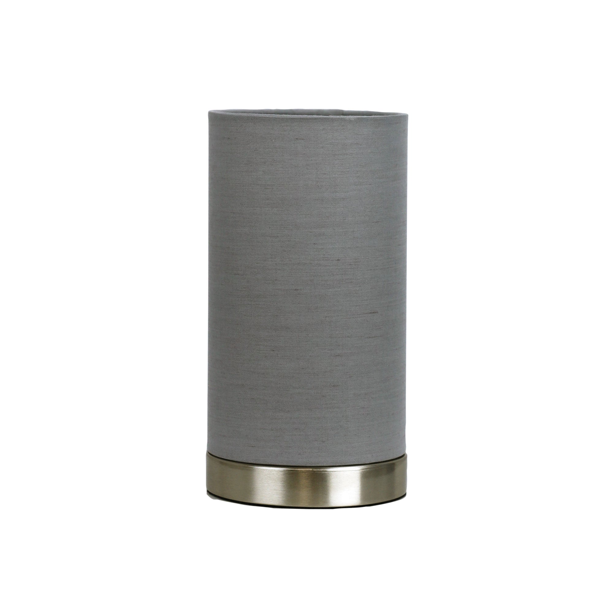 Oriel Lighting Lamp Mantel ON-OFF Touch Lamp Grey Shade
