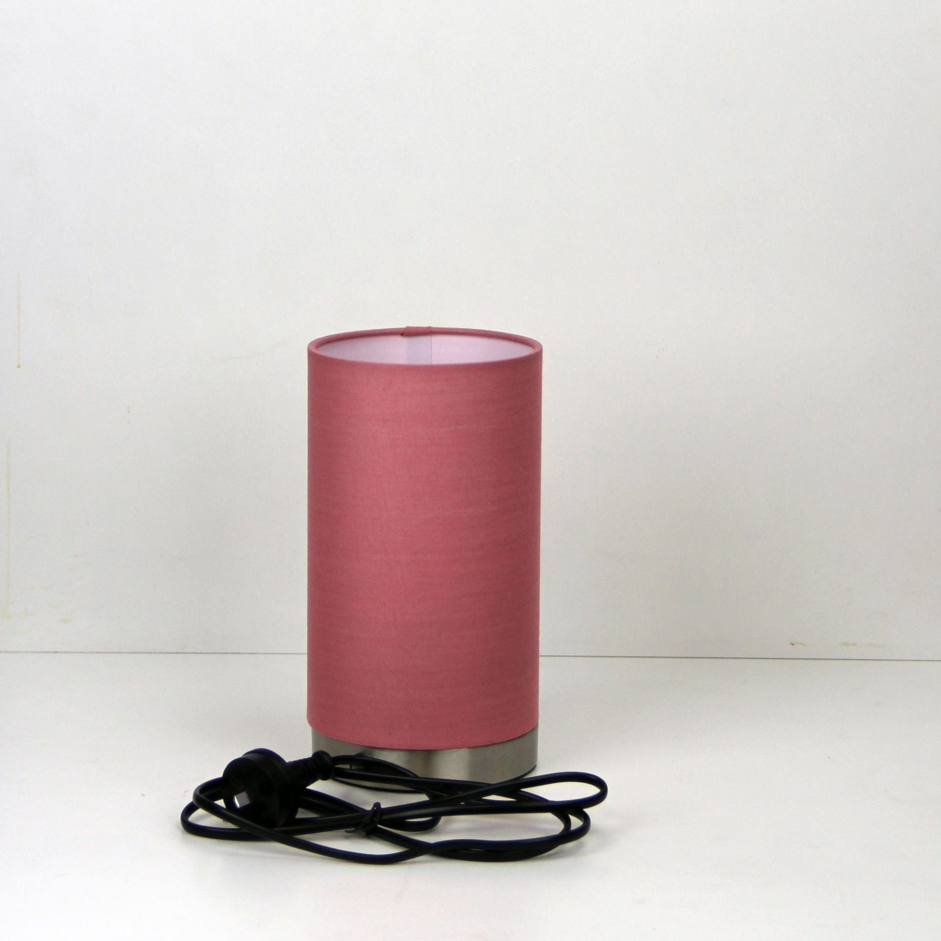Oriel Lighting Lamp Mantel ON-OFF Touch Lamp Pink Shade