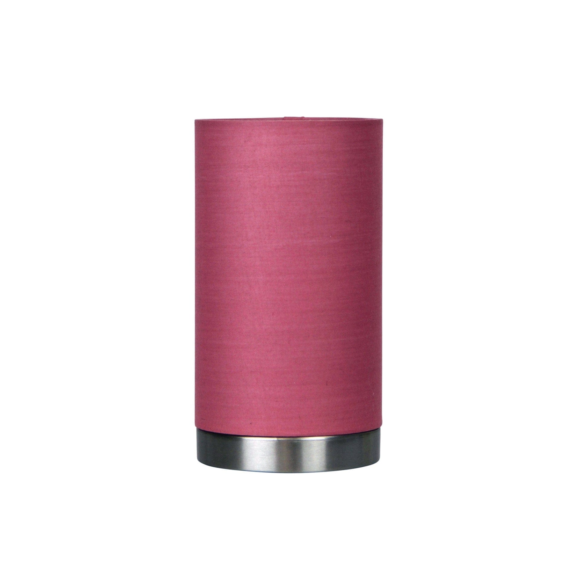Oriel Lighting Lamp Mantel ON-OFF Touch Lamp Pink Shade