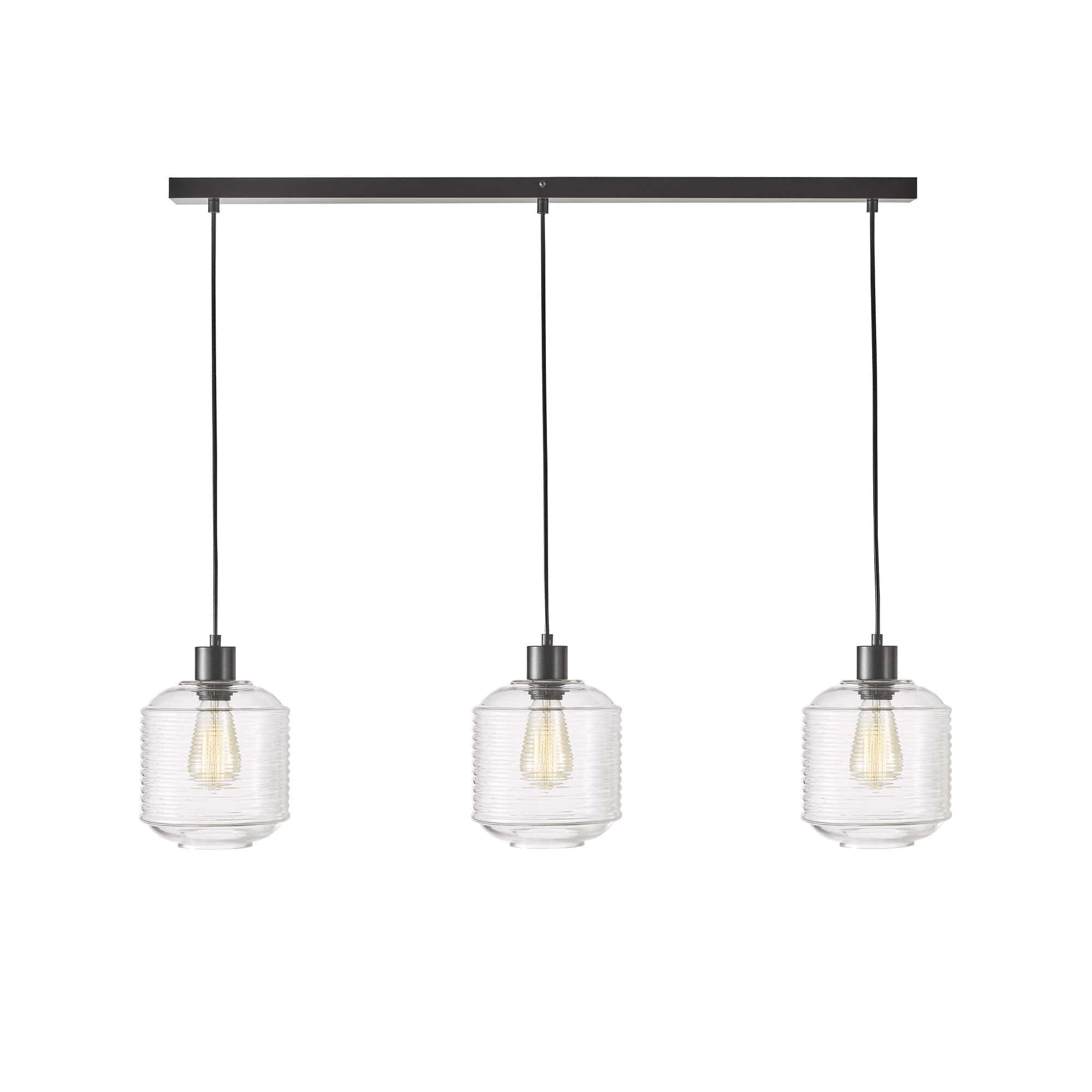 Oriel Lighting Lamp MARCONI TRILIGHT 3 Light Clear Glass Pendant