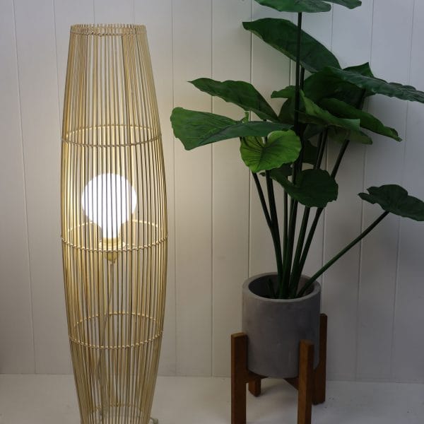 Oriel Lighting Lamp MATRAM Rattan Cane Floor Lamp