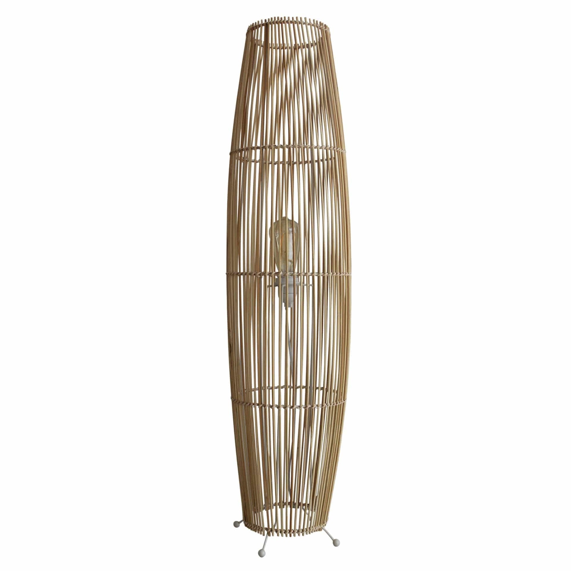Oriel Lighting Lamp MATRAM Rattan Cane Floor Lamp