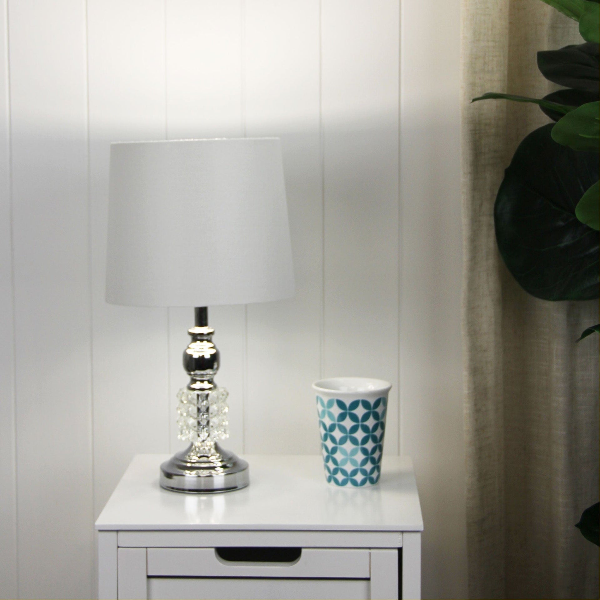 Oriel Lighting Lamp MAYA.1 Crystal and chrome complete table lamp