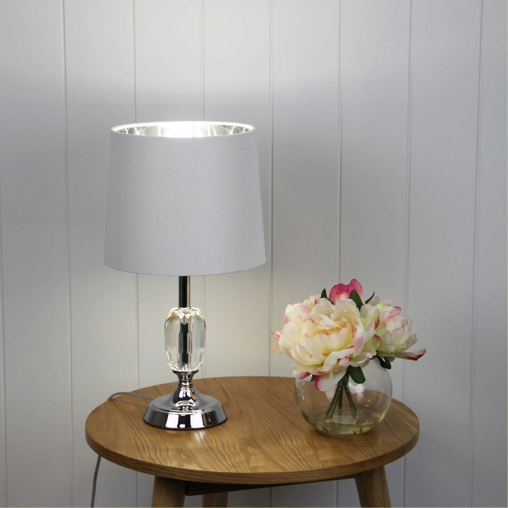 Oriel Lighting Lamp MAYA.3 Crystal and chrome complete table lamp