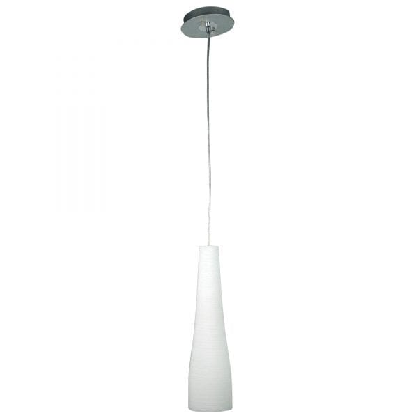 Oriel Lighting Lamp MERI White 41cm White Brushed Glass Pendant