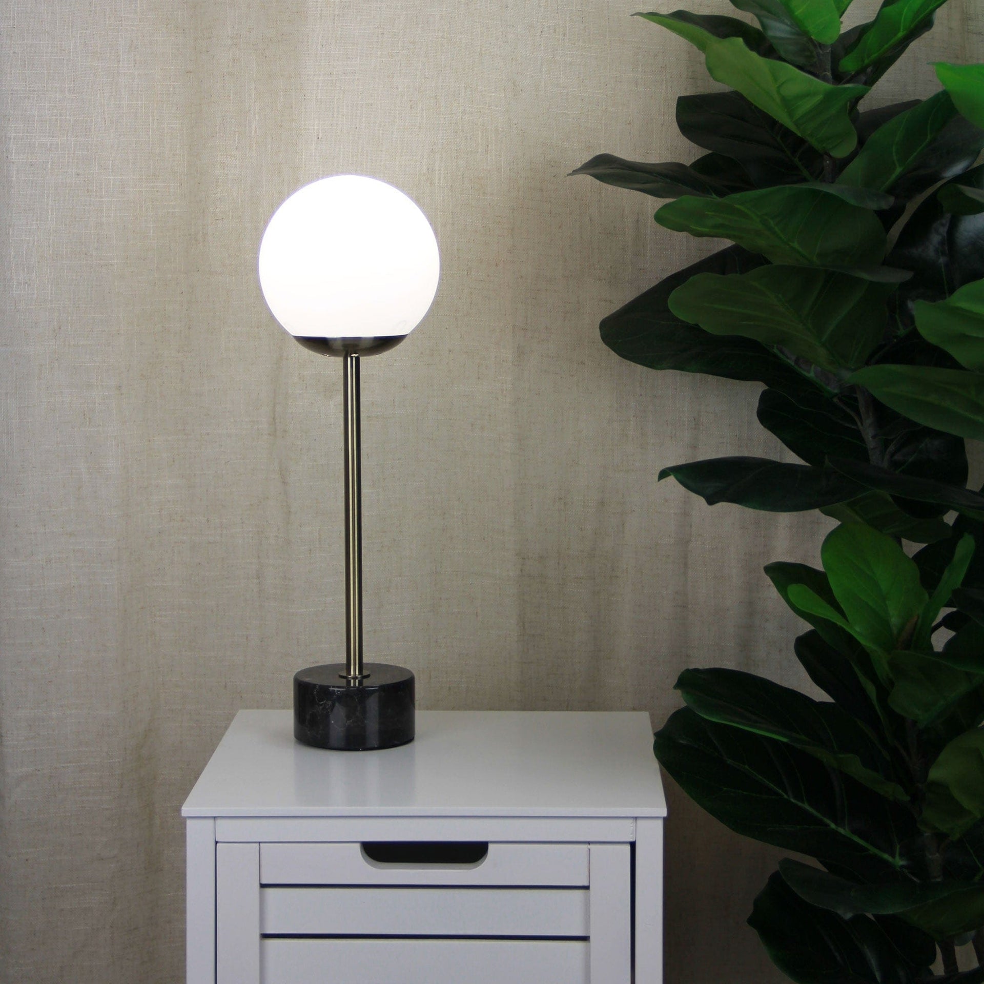 Oriel Lighting Lamp MILTON Classic Marble Art Deco Table Lamp