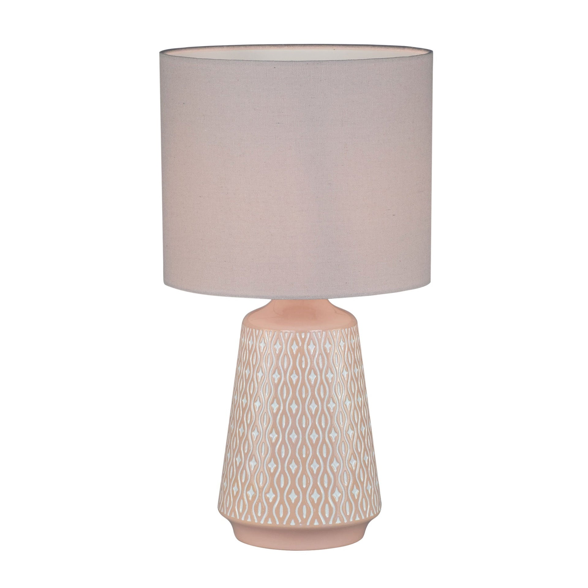 Oriel Lighting Lamp MOANA Ceramic Table Lamp with Shade Pink