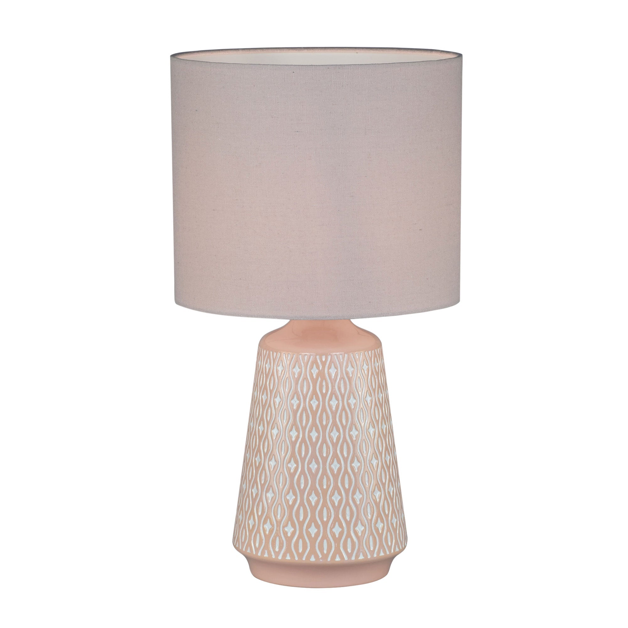 Oriel Lighting Lamp MOANA Ceramic Table Lamp with Shade Pink