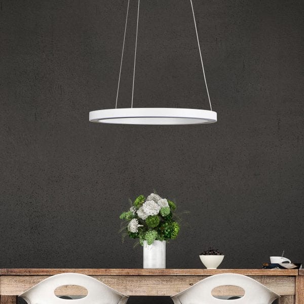 Oriel Lighting Lamp NEBULA.40 Modern LED Halo Pendant White