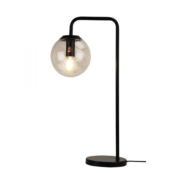 Oriel Lighting Lamp NEWTON LAMP Contemporary Clear Glass Lamp Black