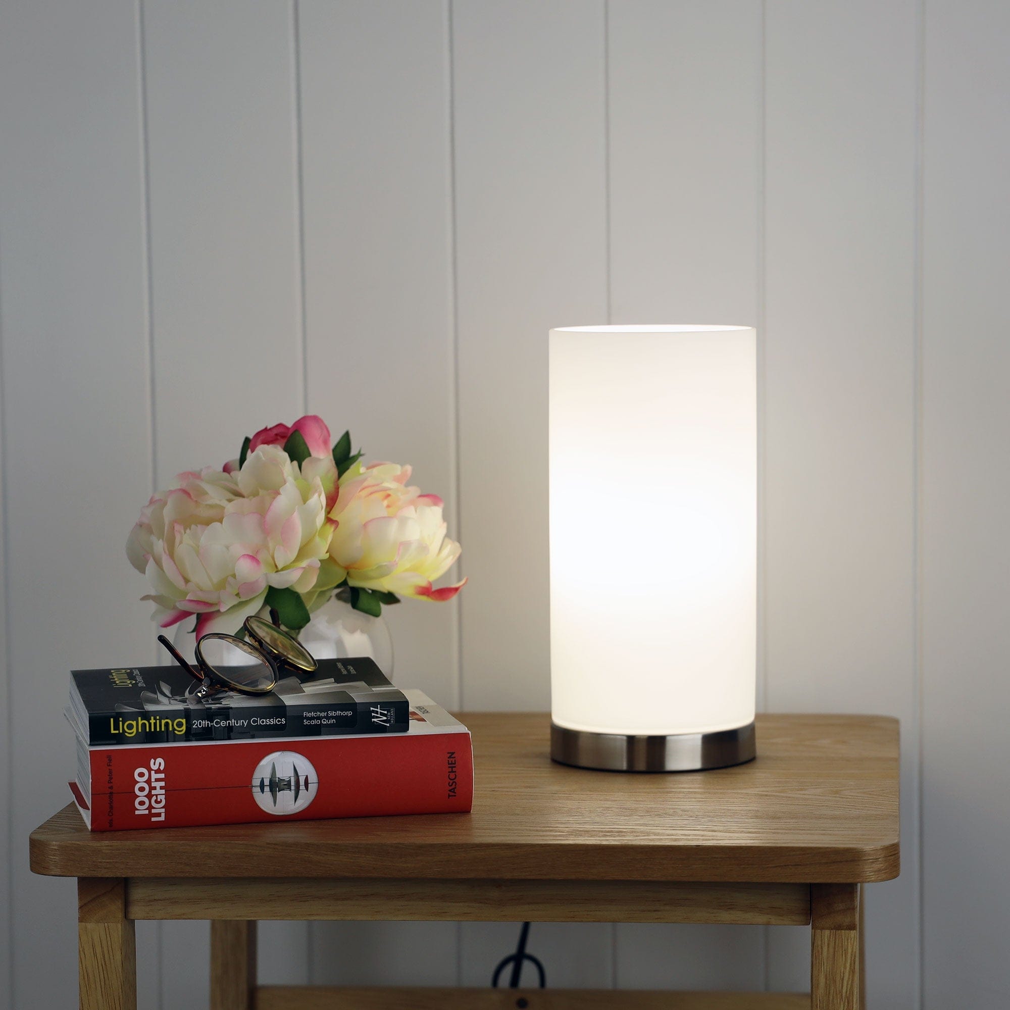 Oriel Lighting Lamp PABLO ON-OFF Touch Lamp Opal Matt Glass