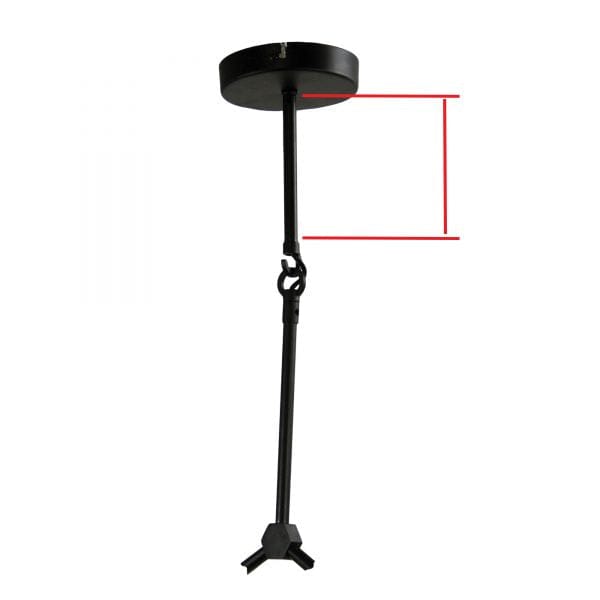 Oriel Lighting Lamp PADUA Black 170cm Contemporary Clear Glass Pendant