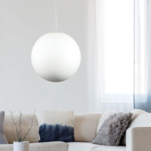 Oriel Lighting Lamp PHASE 50 White Acrylic Sphere Pendant