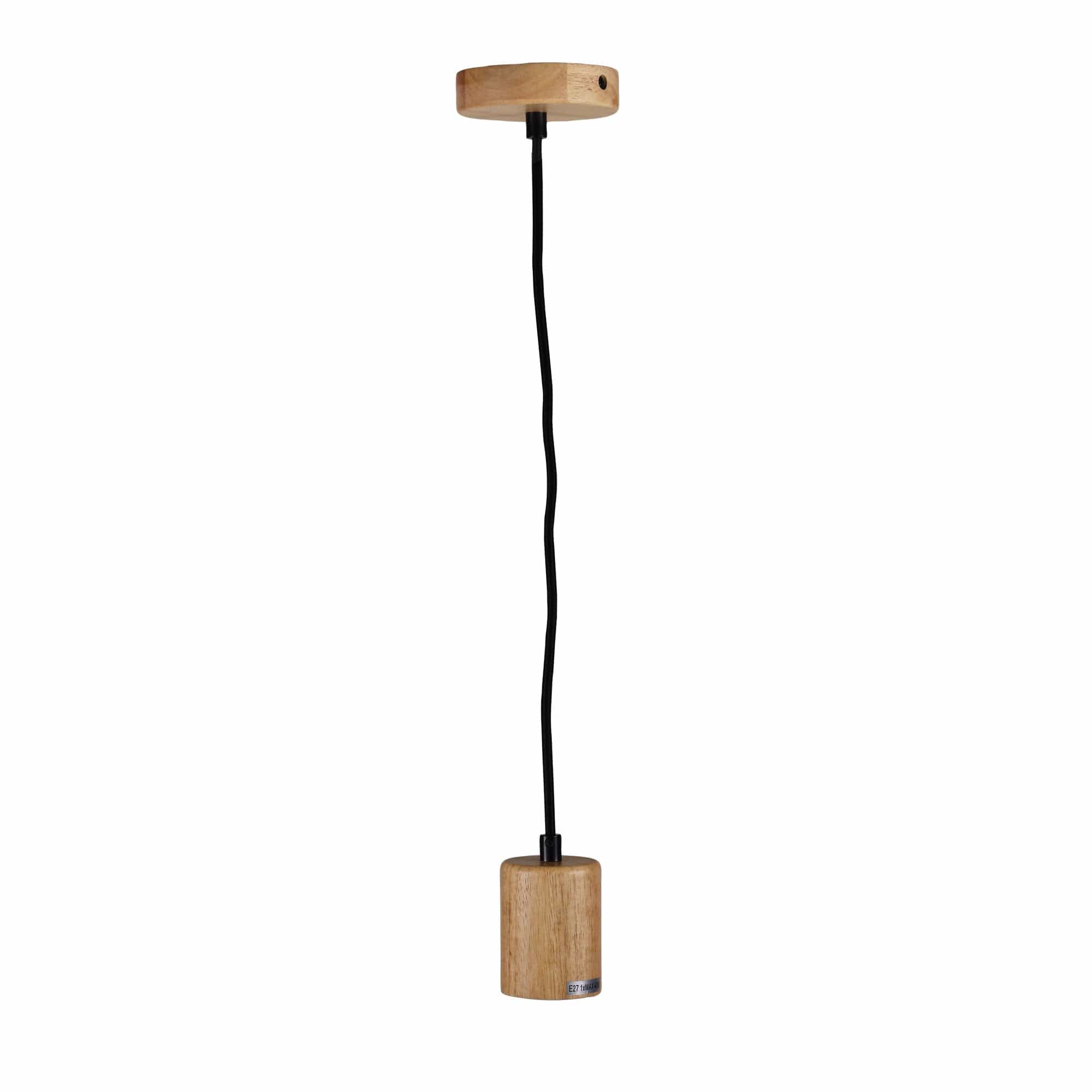 Oriel Lighting Lamp PLUG Timber Pendant Suspension
