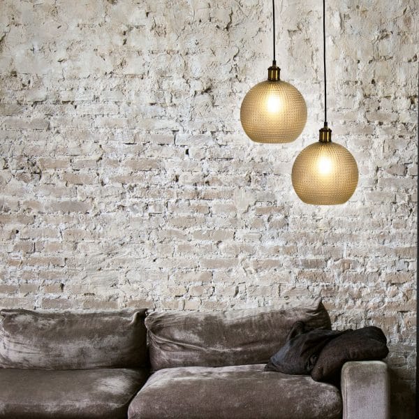 Oriel Lighting Lamp RAFFY Retro Styled Glass Pendant