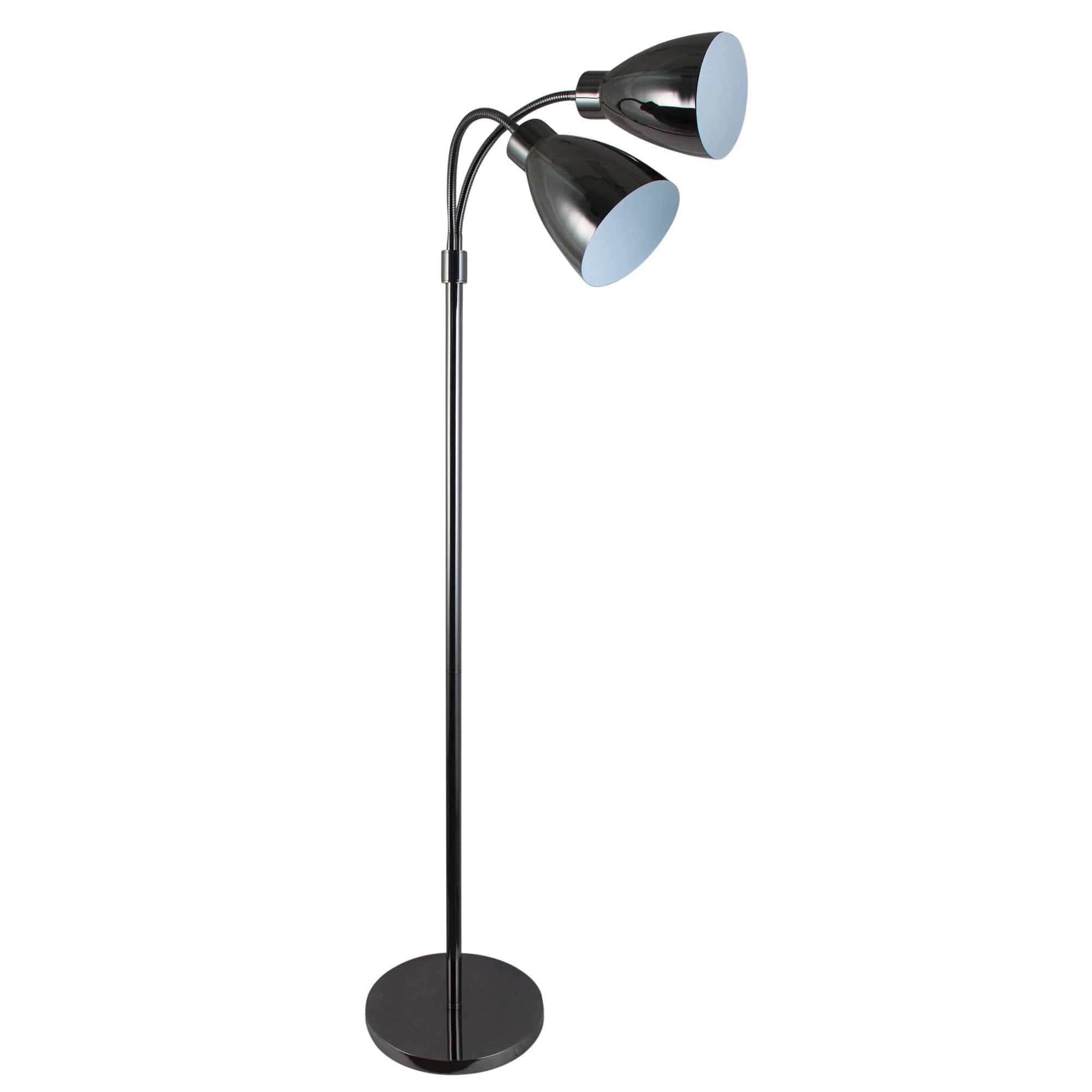 Oriel Lighting Lamp RETRO Twin Flexible Neck Gunmetal Finish