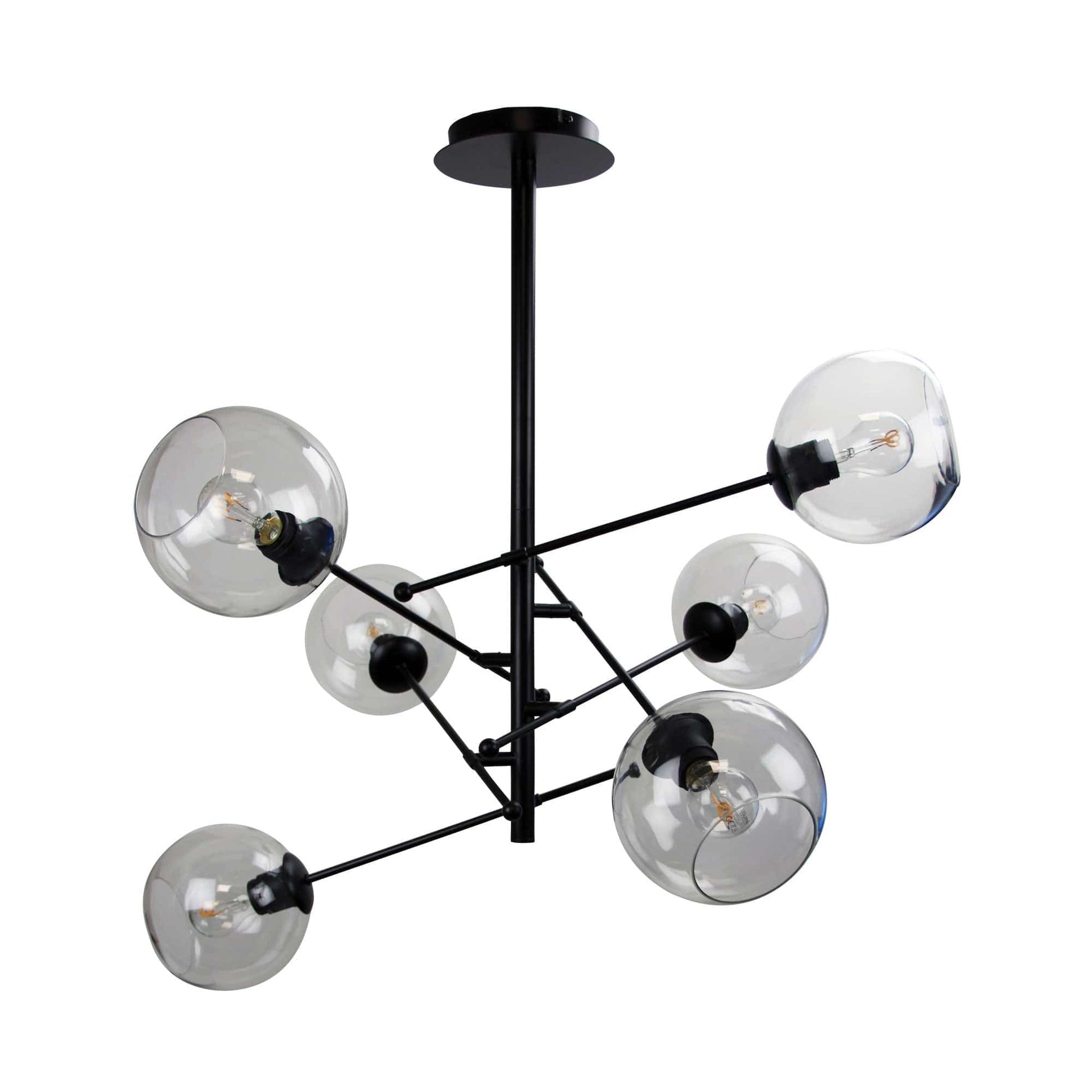 Oriel Lighting Lamp RIPLEY.6 6-Light Satellite Pendant Black