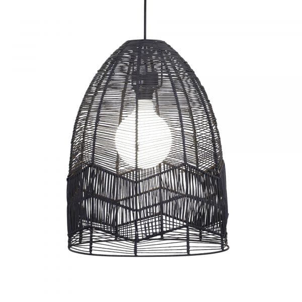 Oriel Lighting Lamp SERANG 35 Black Cane Pendant Shade Only
