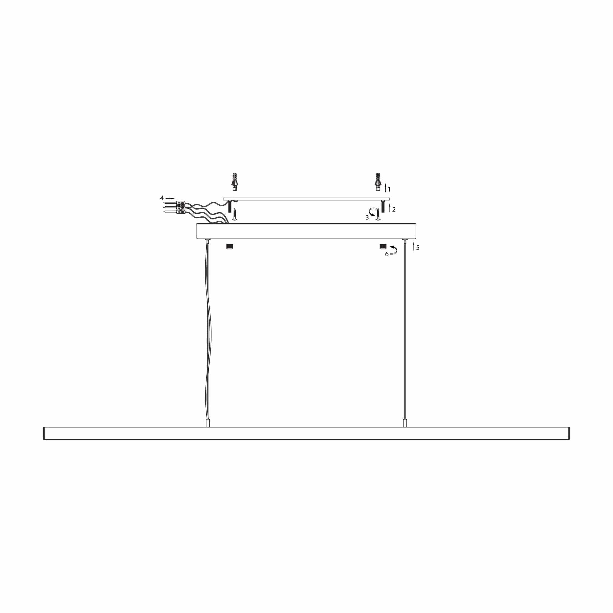 Oriel Lighting Lamp SHARD.1500 4000K Slimline LED Pendant White