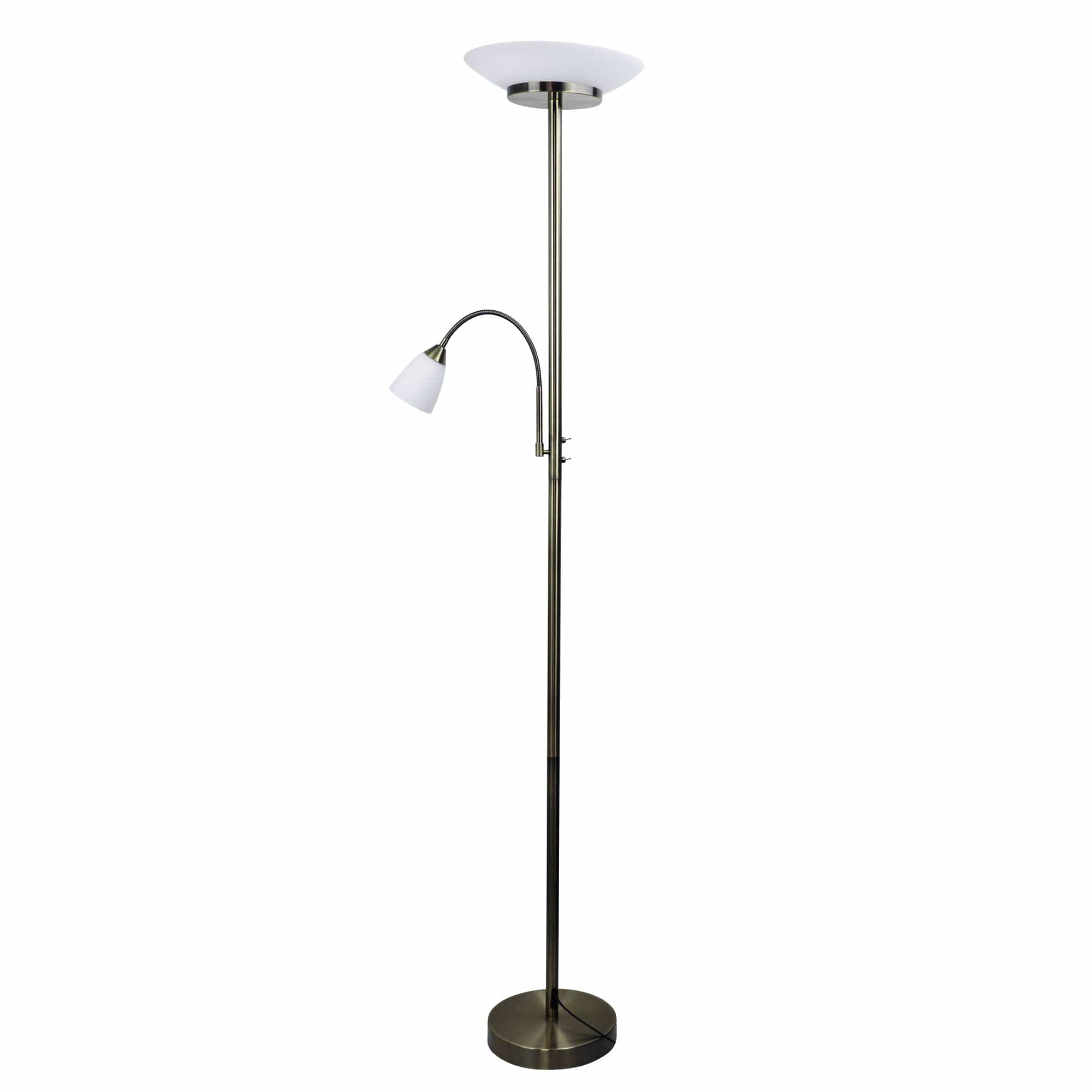 Oriel Lighting Lamp SIENA Mother and Child LED Floor Lamp Antique Brass